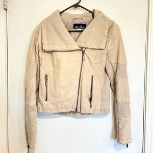 Francesca’s Cream Biker Jacket